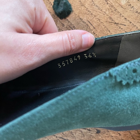 Balenciaga flats Green suede 36.5 - Picture 8 of 8